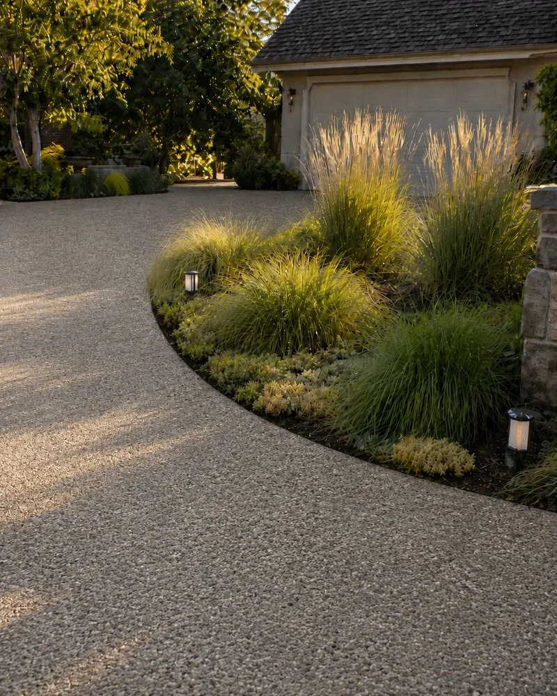 Exposed aggregate driveway finish, visualization