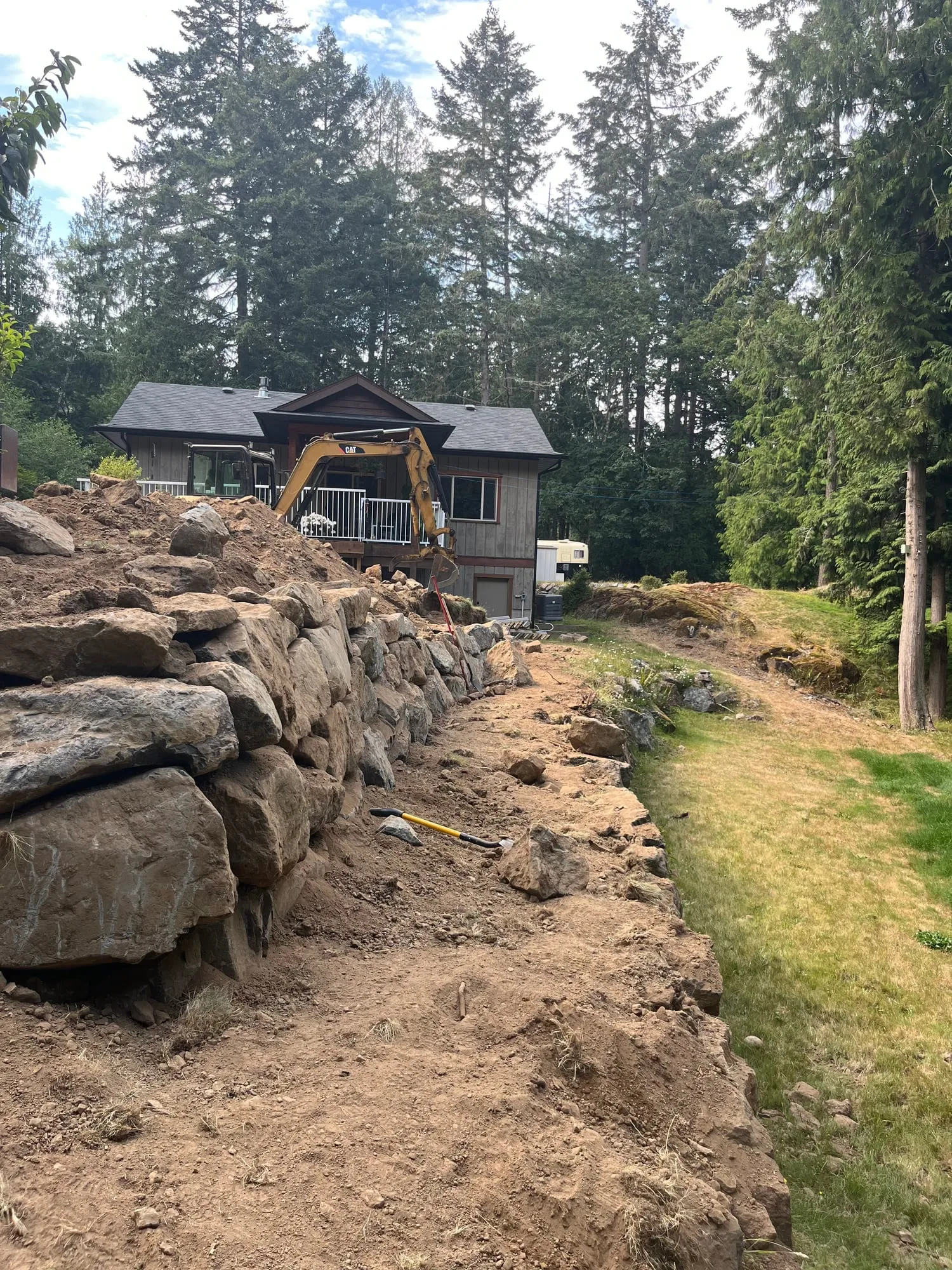 Rock wall build, Retaining Walls, Greater Victoria, BC