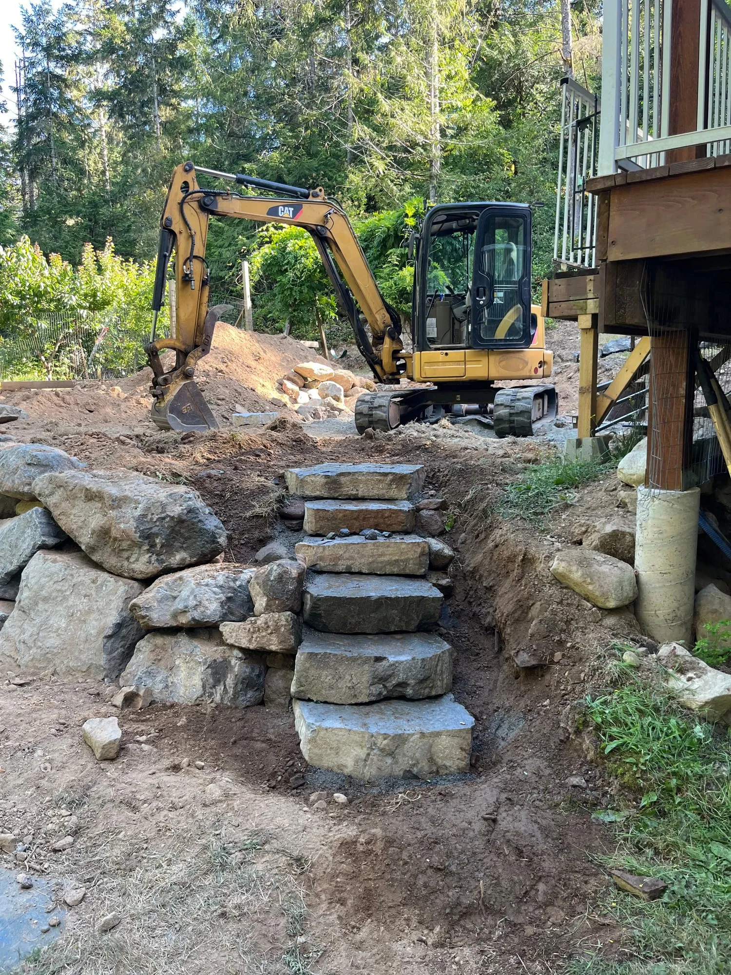 Rock wall steps, Retaining Walls, Greater Victoria, BC